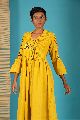 Yellow Pintuck Dress