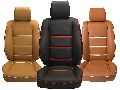Leather Rexine Creamy Green Red Sky Blue White Yellow Printed car seat covers