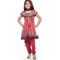 Chiffon Cotton Georgette Polyester Silk Multicolor Hand Embroidery Plain Printed kids churidar suit