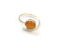 Carnelian Gemstone Ring with Silver Plated