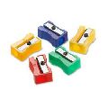 Plastic Black Blue Brown Gray Green Red Yellow Pencil Sharpeners
