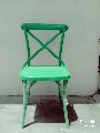 Iron bar chair with metal top