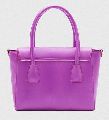 Ladies Purple Leather Handbag