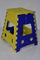 Yellow &amp; Blue Plastic Folding Stool
