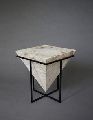 furniture decorative side table natural bone with Iron stand