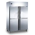 Stainless Steel Rectangular Silver Polished 220V 4 door vertical refrigerator