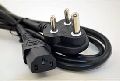 Black White 110V 220V 5 amp Elcor Black power cable cord