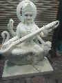 3.5 Feet White Marble Saraswati Maa Statue
