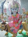 Available In Different Colors Printed 4 Feet White Marble Durga Maa Statue