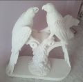 White Stone Parrot Statue