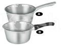 Encapsulated Conical Milk Pan with 2 Spouts