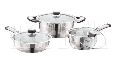 Professional Cookware set with Glass Lid-6 Pcs