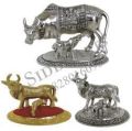 Silver And Golden Color White Metal Animal Statues