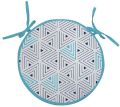 Blue Round Chair Pads