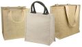 Customized Pattern Plain Handled Jute Bag