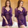 Purple Laced ladies stylish night dress