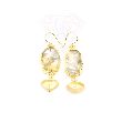 citrine gemstone gold plated hanging earring