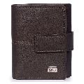 Leather Wallet Tri Fold Brown