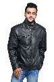 Quilted Black Biker Sheep Nappa Leather Jacket