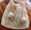 Cotton Mesh Drawstring Bag For Grocery