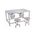 4 Seater Stainless Steel Canteen Table