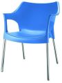 5-7 Kg Blue Polished Plastic Chair