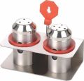 Stainless Steel Salt &amp;amp; Pepper Shakers/Masala Dabbi with Stand/Salt and Pepper Set for Dining Table