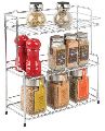 stainless steel spice 3 tier trolley container