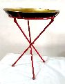 Antique Gold Red Side Tray Table