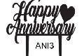 Ani3 Anniversary Cake Topper