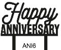 Ani6 Anniversary Cake Topper