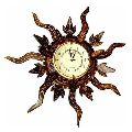Wooden Sun Wall Clock