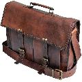 Classic Handcrafted Men's Vintage Leather Briefcase