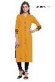 Heavy Rayon 14 Kg Plain Button Kurti