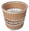 Round cane rattan basket