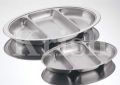 Oval 3 Compartment tray