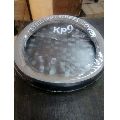 Grey and Black Rexine Round KP9 Steering Wheel Covers