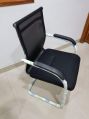 Black L and P waiting visitor chair