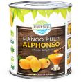 Yellow Aseptic And Cans Heaven's Real natural alphonso mango pulp