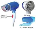 Nova Ac Blue Plastic Foldable Hair Dryer