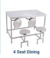 Stainless Steel 4 Seater Dining Table