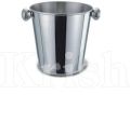 Round Silver Plain New Polished sober  bucket