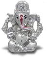 silver plated ganesha idol