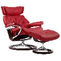 Leather Jute Polyester Rexine Nylon Red Recliner Chair