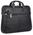 Black leather laptop briefcase bags