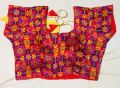 Multiclor Printed Embroidered Half Sleeves Sleeveless designer blouse