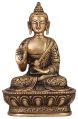 Brown Non Printed Polished Dhrama brass buddha statue