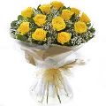Bright Yellow Roses Bouquet
