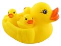 Set Of 4 Rubber Duckies Bath Toys For Babies