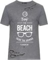 GREY HALF SLEEVE BEACH T-SHIRT